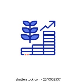 increase money growth icon, progress marketing