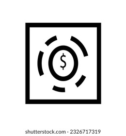 increase money growth icon, progress marketing, thin line symbol on white background - editable stroke vector illustration eps10