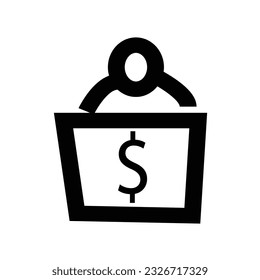 increase money growth icon, progress marketing, thin line symbol on white background - editable stroke vector illustration eps10