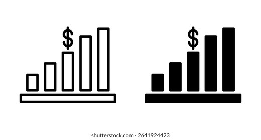increase money growth Icon set. Symbol isolated on white background. vector illustration.