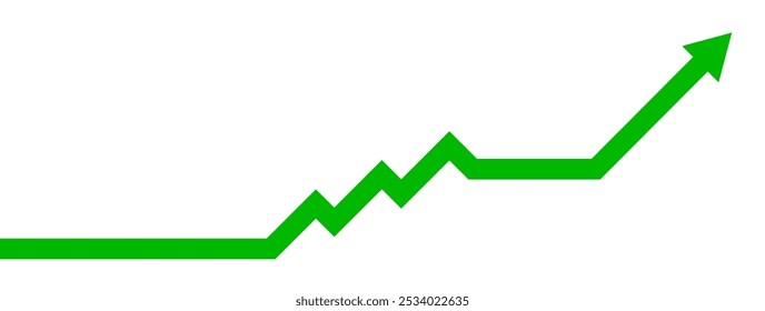 Aumente el valor del dinero flecha verde en la Plantilla de diseño de fondo blanco. Concepto de crecimiento de la economía empresarial de inversión.	
