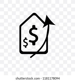 Increase Money vector icon isolated on transparent background, Increase Money logo concept