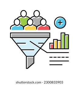 increase mqls color icon vector. increase mqls sign. isolated symbol illustration