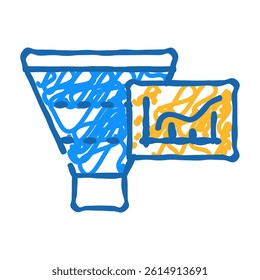 increase mqls doodle icon sketch vector. increase mqls sign. isolated symbol illustration