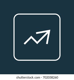 Increase Outline Symbol. Premium Quality Isolated Trend Element In Trendy Style.