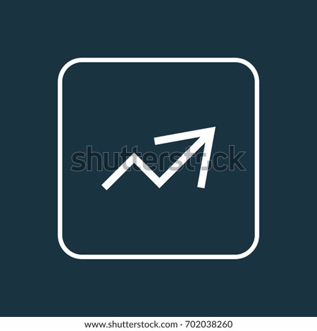 Increase Outline Symbol. Premium Quality Isolated Trend Element In Trendy Style.