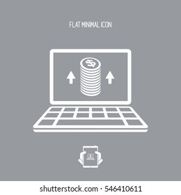 Increase pickings - Dollars - Vector icon for computer website or application