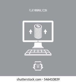 Increase pickings - Dollars - Vector icon for computer website or application