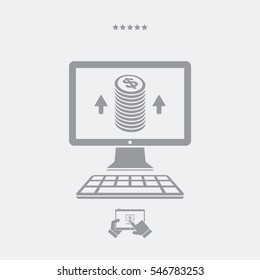 Increase pickings - Dollars - Vector icon for computer website or application