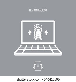 Increase pickings - Euro - Vector icon for computer website or application