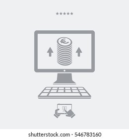 Increase pickings - Euro - Vector icon for computer website or application