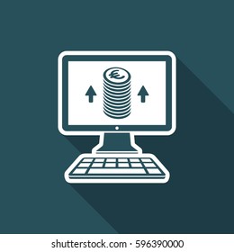 Increase pickings - Euro - Vector icon for computer website or application