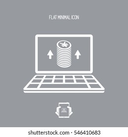 Increase pickings - Yen - Vector icon for computer website or application