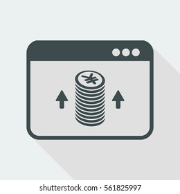 Increase pickings - Yen - Vector icon for computer website or application