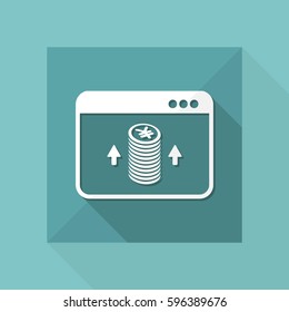 Increase pickings - Yen - Vector icon for computer website or application