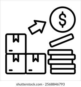 Increase Production Icon Element For Design