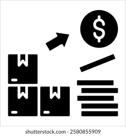 Increase Production Icon Element For Design