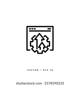 Increase Productivity Icon. Editable Stroke