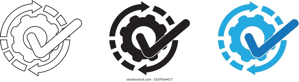 Increase productivity, manufacturing analyse, capacity process, efficient grow premium icons pack. line signs arrow up, gears and people. Vector icons set for web and app in outline editable stroke.