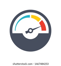 Increase productivity or tachometer icon on white background