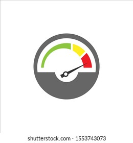 Increase productivity or tachometer vector icon on white background