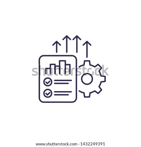 increase productivity, vector line icon