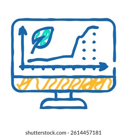 increase rate chia cryptocurrency online trade market doodle icon sketch vector. increase rate chia cryptocurrency online trade market sign. isolated symbol illustration