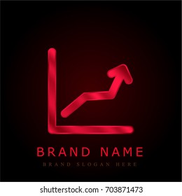 Increase red chromium metallic logo