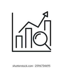 Increase report thin line icons