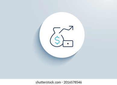 Increase Revenue Icon Vector Design