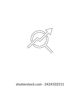 Increase sale icon set. Growth profit symbol. Business successful concept. Stroke vector illustration on a white background. Line icons collection for web apps and mobile concept. 
