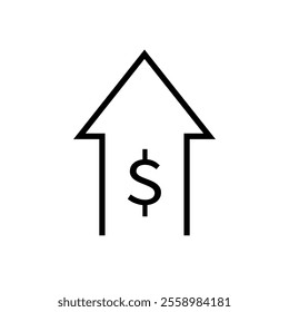 increase sales cdollar money earned business growth profit icon