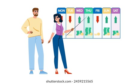 increase sales forecasting  vector.  finance market, arrow financial, success stock increase sales forecasting character. people flat cartoon illustration