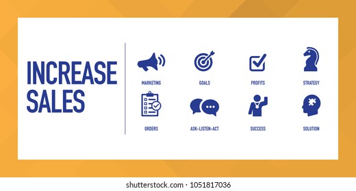 Increase Sales Infographic Icon Set