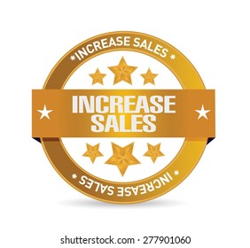 increase sales seal sign concept illustration design over white
