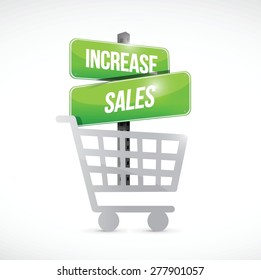 increase sales shopping sign concept illustration design over white