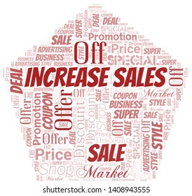 Increase Sales Word Cloud. Wordcloud Made With Text.