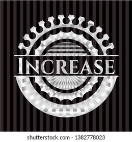 Increase silvery badge. Vector Illustration. Mosaic.