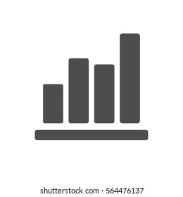 increase statistics icon isolated on white background. Could be used for web, presentation, infographic design. Stock vector