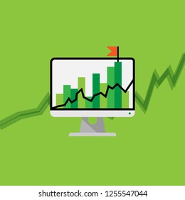 increase stock market graph