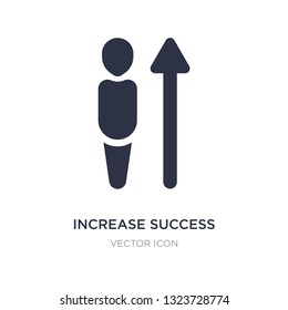 increase success icon on white background. Simple element illustration from UI concept. increase success sign icon symbol design.