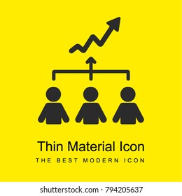 Increase Team Work bright yellow material minimal icon or logo design