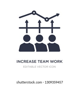 increase team work icon on white background. Simple element illustration from Business concept. increase team work icon symbol design.