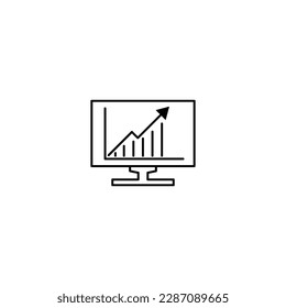 increase traffic - minimal line web icon. simple vector illustration
