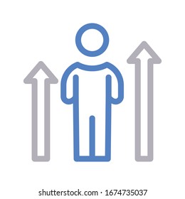increase vector color line icon 