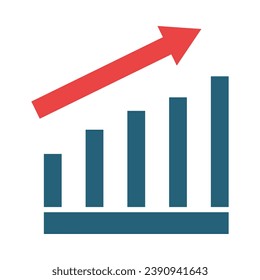 Increase Vector Glyph Two Color Icon For Personal And Commercial Use.
