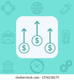 Increase vector icon sign symbol