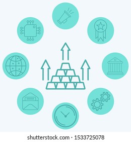 Increase vector icon sign symbol