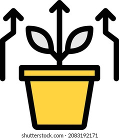 increase vector illustration isolated on a transparent background . color vector icons for concept or web graphics.