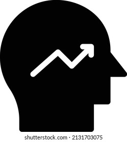 aumentar la ilustración vectorial aislada en un fondo transparente. iconos vectoriales de glifo para el concepto o gráficos web.